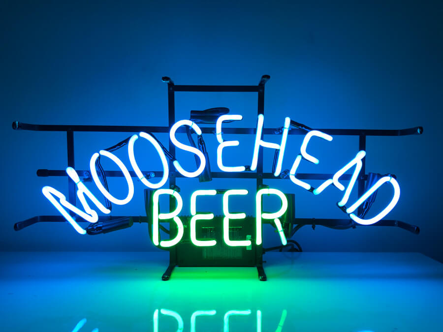 moosehead beer neon sign